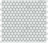 Emser Tile Elegan Series W95ELEGCA1112MOPM Porcelain Mosaic Tile, 12 in L Tile, 11 in W Tile, Pressed Edge, Calacata